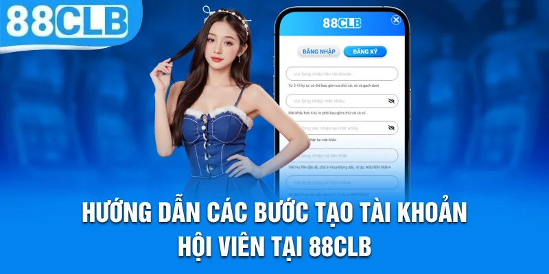 Hướng dẫn các bước tạo tài khoản hội viên tại 88CLB